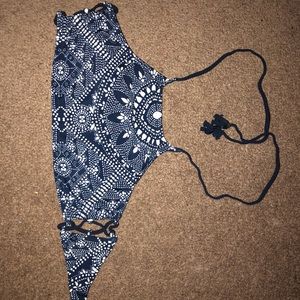 Blue and White Mandala Bathing Suit